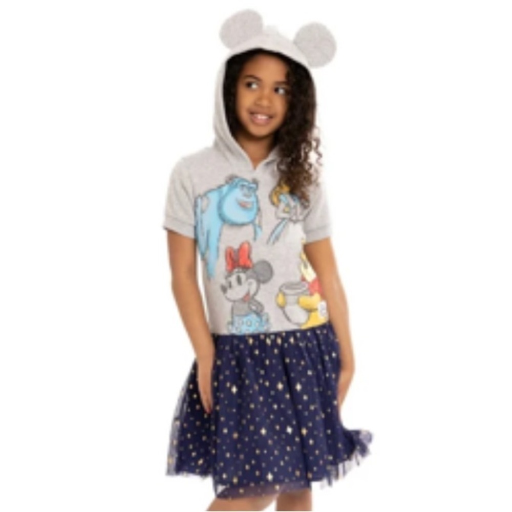 Disney Gray and Blue Superhero Costume with Tulle Skirt
